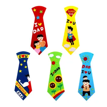

Children Handmade DIY Necktie Tie Craft Making Kit for Dad Papa Fathers Day Boys Girls Nursery Kindergarten School