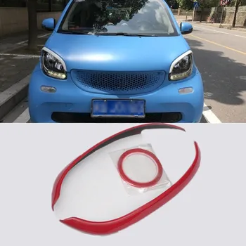 

1 Pair Car Front Headlight Sticker Eyebrow Eyelids Moulding Trim Cover for Smart fortwo forfour 2015 2016 2017 2018 2019 Styling