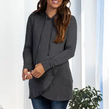 

Women Casual Breastfeeding Hoodies Female Solid Long Sleeve Cotton Patchwork Hooeded Maternity Pregnant Clothes Women Clothes