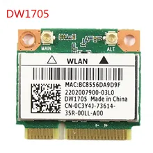 150M Atheros DW1705 Беспроводная 802.11N+ Bluetooth 3,0 150 Мбит/с Wifi Половина мини PCI-E Wlan карта для DELL Asus acer Toshiba