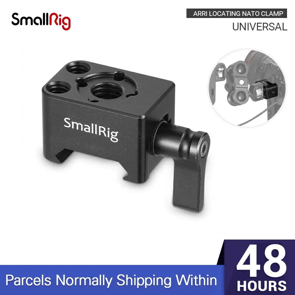 Быстросъемный зажим SmallRig Nato с отверстием Arri 3/8 и 1/4 дюйма-20 резьбовыми