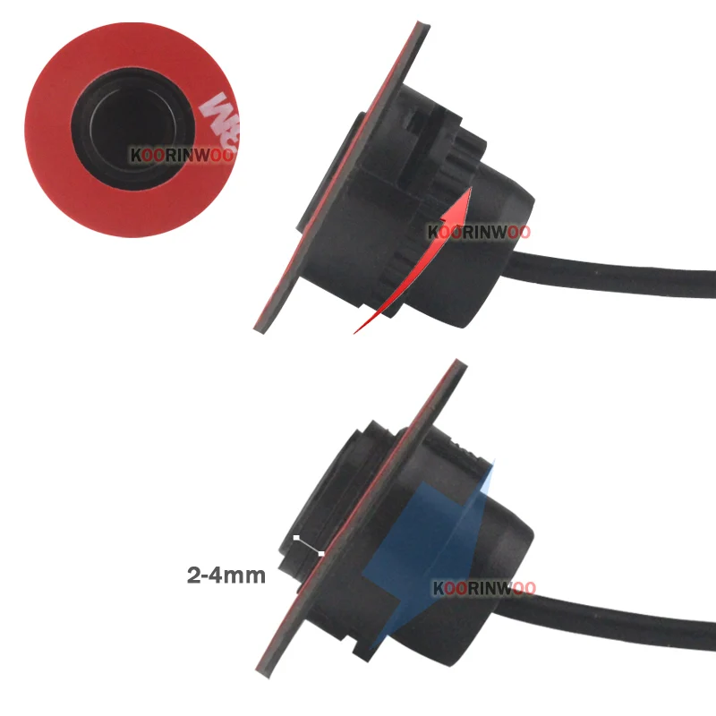 Koorinwoo 16,5 мм плоский поворот парктроник автомобильный Видео парковочный сенсор Обратный радары автомобильный детектор помощь видео система 12