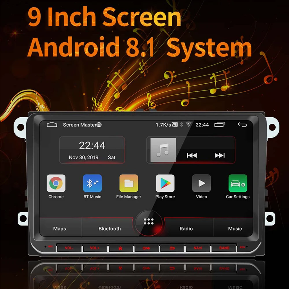 9," Android 9,1 Автомобильный DVD Радио gps навигационный плеер для VW Skoda Octavia golf 5 6 touran passat B6 jetta polo tiguan RDS