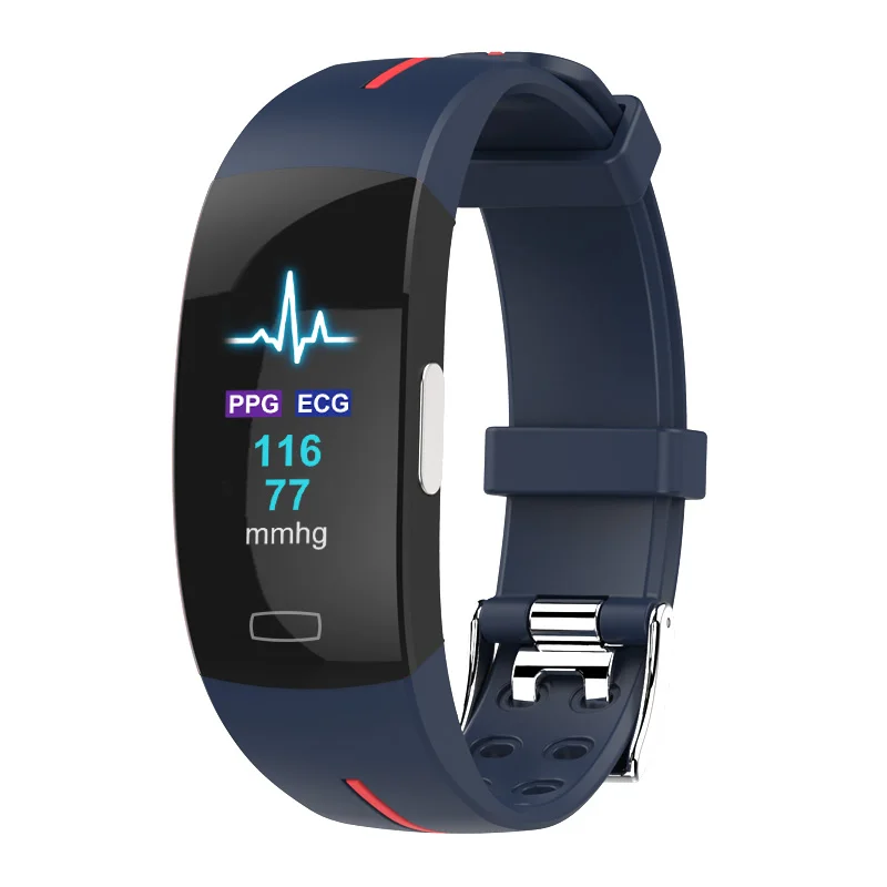 P3 умные часы PPG ЭКГ для мужчин и женщин спортивный браслет IP67 Smartwatch кровяное давление монитор сердечного ритма шагомер для IOS Android - Цвет: 1