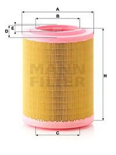 Фильтр воздушный Alfa Romeo 159/Brera/Spider 05 MANN-FILTER C180