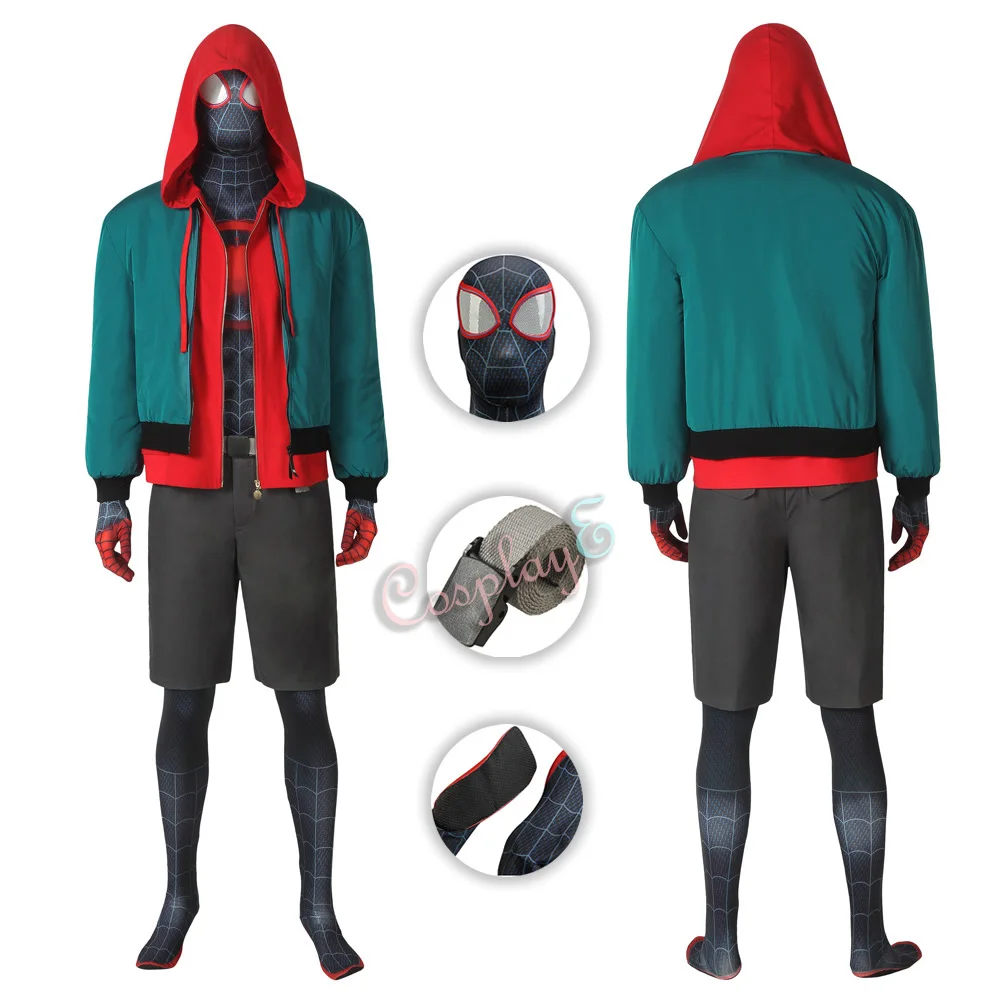 

Miles Morales Costume Spider-Man: Into the Spider-Verse Cosplay Coat Full Set