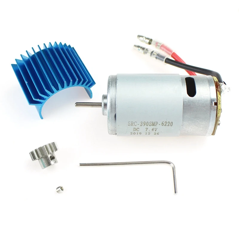 390 Brushed Motor Motor Mount Motor Gear A580052 For 1/18 WLtoys A959 A969 