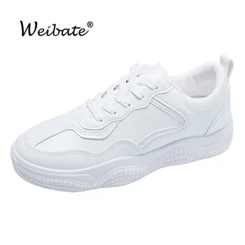

WEIBATE 2020 Spring Women's Shoes Wild Small White Shoes Fashion Thick Bottom Non-slip Wear-resistant Casual Board Shoes
