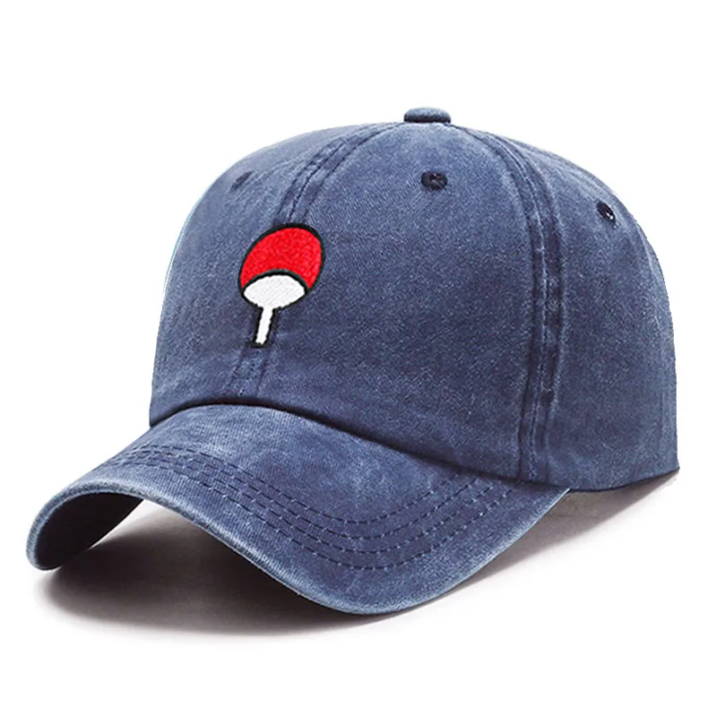 

Washed Cotton Japanese Anime Naruto Dad Hat Uchiha Family Logo Embroidery Unisex Baseball Caps Snapback Hat Hip Hop Dropshipping