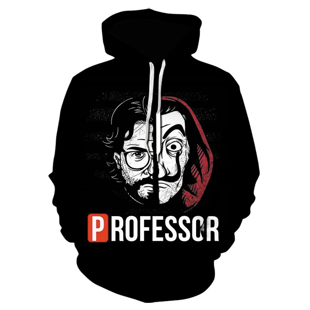 La Casa De Papel Money Heist House Of Paper модные толстовки в стиле хип-хоп с 3D принтом мужские