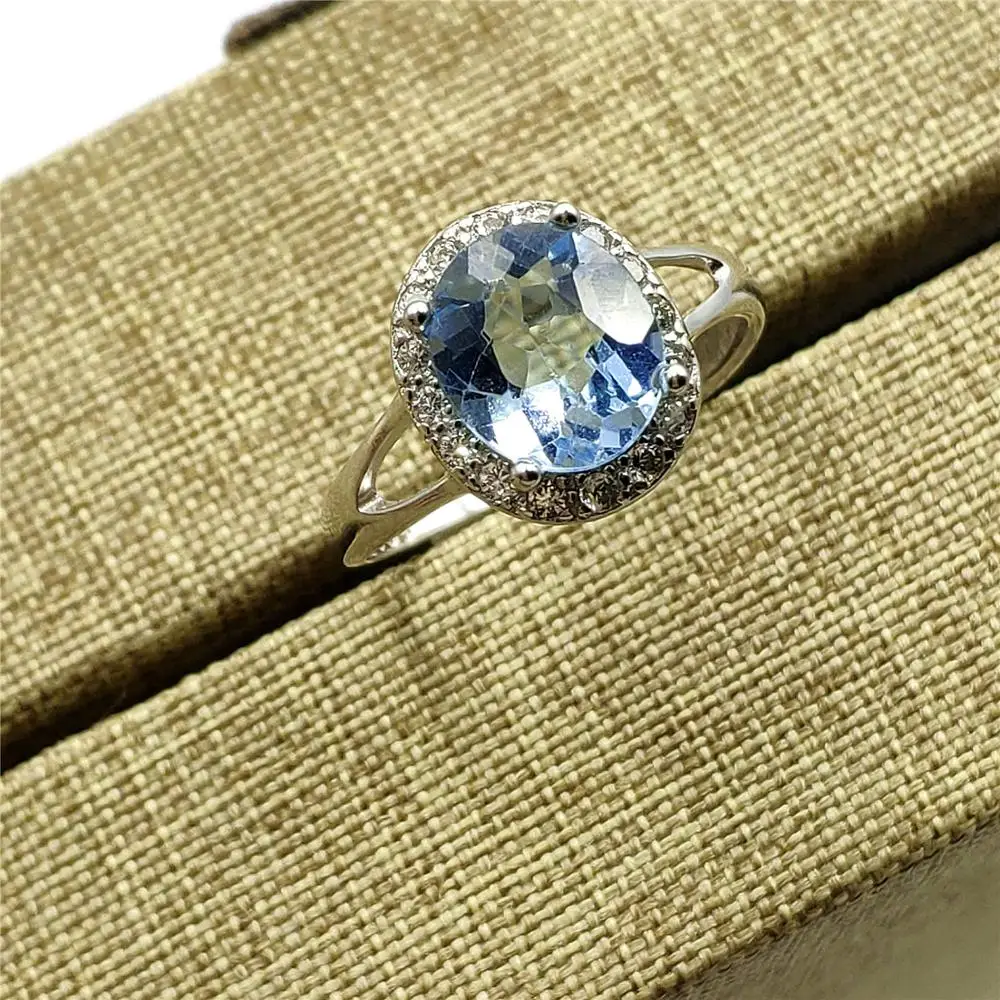 100% натуральный голубой топаз драгоценный камень для женщин и мужчин