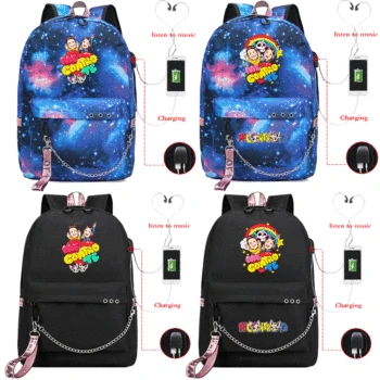 

Hot Me Contro Te Backpack USB Charging Backpack Travel Backpack Girls Boys School Bag Book Bags Hiking Backpack