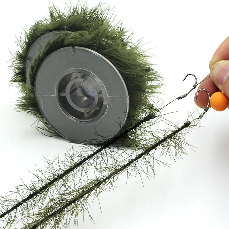 5M Weed Fishing Line Carp Fishing Realistic Soft Hook Link Rig Tool Fish Hook Imitation Natural  Tool Accessories