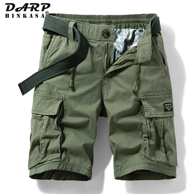 Pantalones cortos militares de algodón para hombre, ropa de marca, estilo militar, estilo militar, para correr, 2021