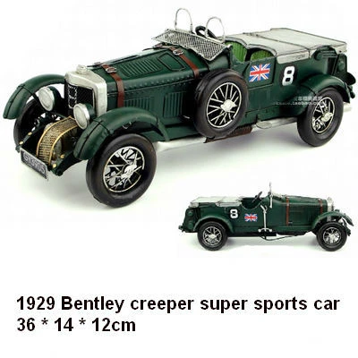 手作りージアイアンクラシックカーモデル1929ベントレークリーパースーパースポーツ車クラシックカー ギフト 誕生日プレゼント Figurines Miniatures Aliexpress