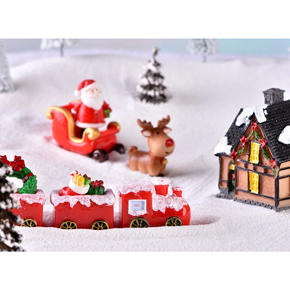 Мини-оленьи сани, рождественские миниатюрные украшения, наборы, рождественские украшения для дома, рождественский подарок для детей