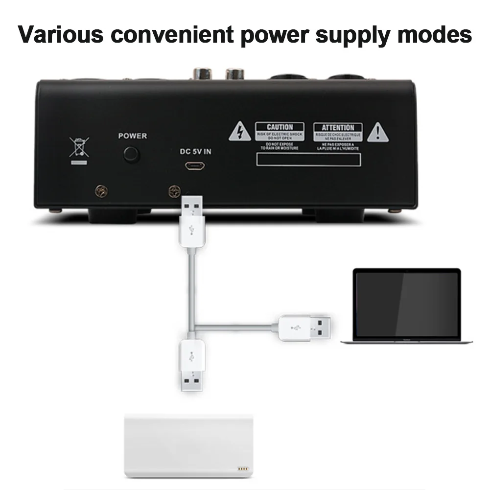 Портативный Bluetooth караоке домашний Профессиональный КТВ USB аудио миксер 4 канала