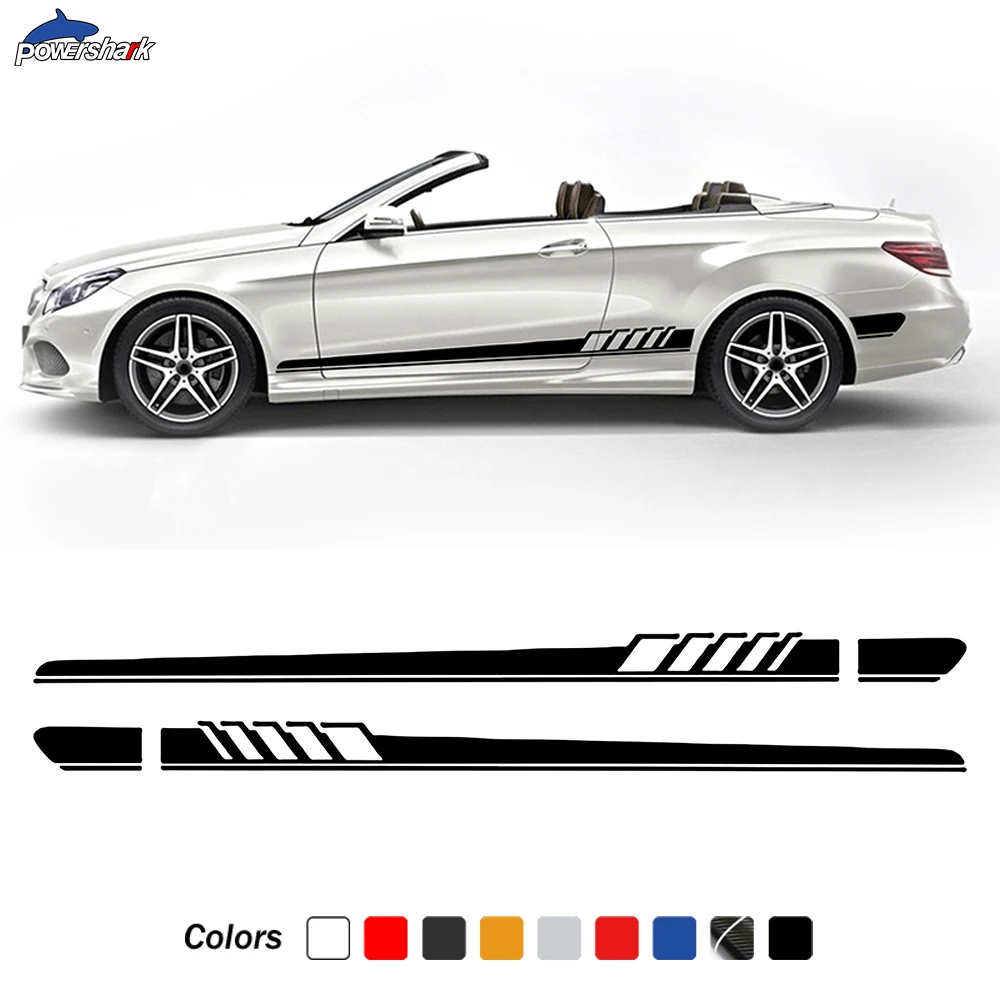 Наклейка на юбку с полосками по бокам для Mercedes Benz E Class W212 S212 A207 C207 E63 AMG E200 E250 E300 E350 2