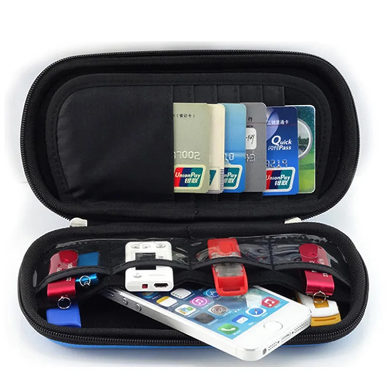 Сумка Органайзер для USB кабеля флеш накопителя SD карты|Сумки и чехлы жестких