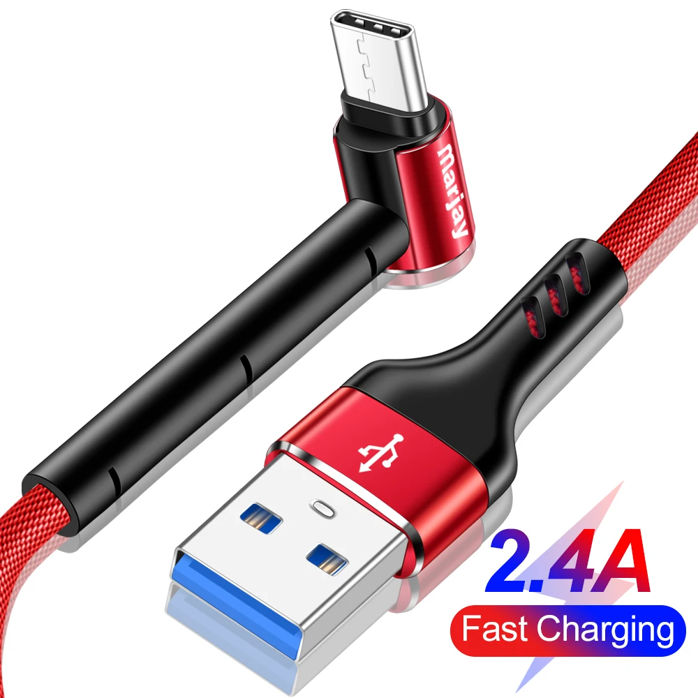 USB кабель Marjay Type C для Samsung S10 S9 S8 A50 Xiaomi Redmi Note 7 быстрая зарядка зарядное устройство