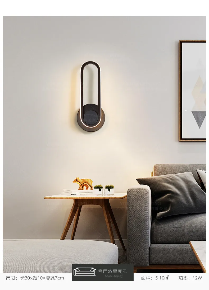 12Modern LED wall lamp flexible led wall sconce light adjustable wall lamp dimmable wall lights for home restaurant hotel bar shop