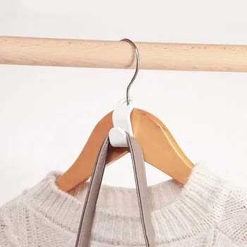 

6pcs Portable Wardrobe Space-saving Multilayer Storage Rack Clothes Connection Stack Hanger Hooks Clothes Storage Organizer