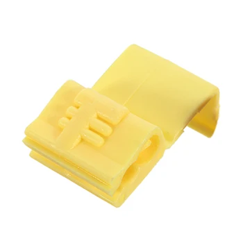 

100pcs Quick Splice Connectors Lock Wire Terminals Crimp Electrical Electric - Yellow
