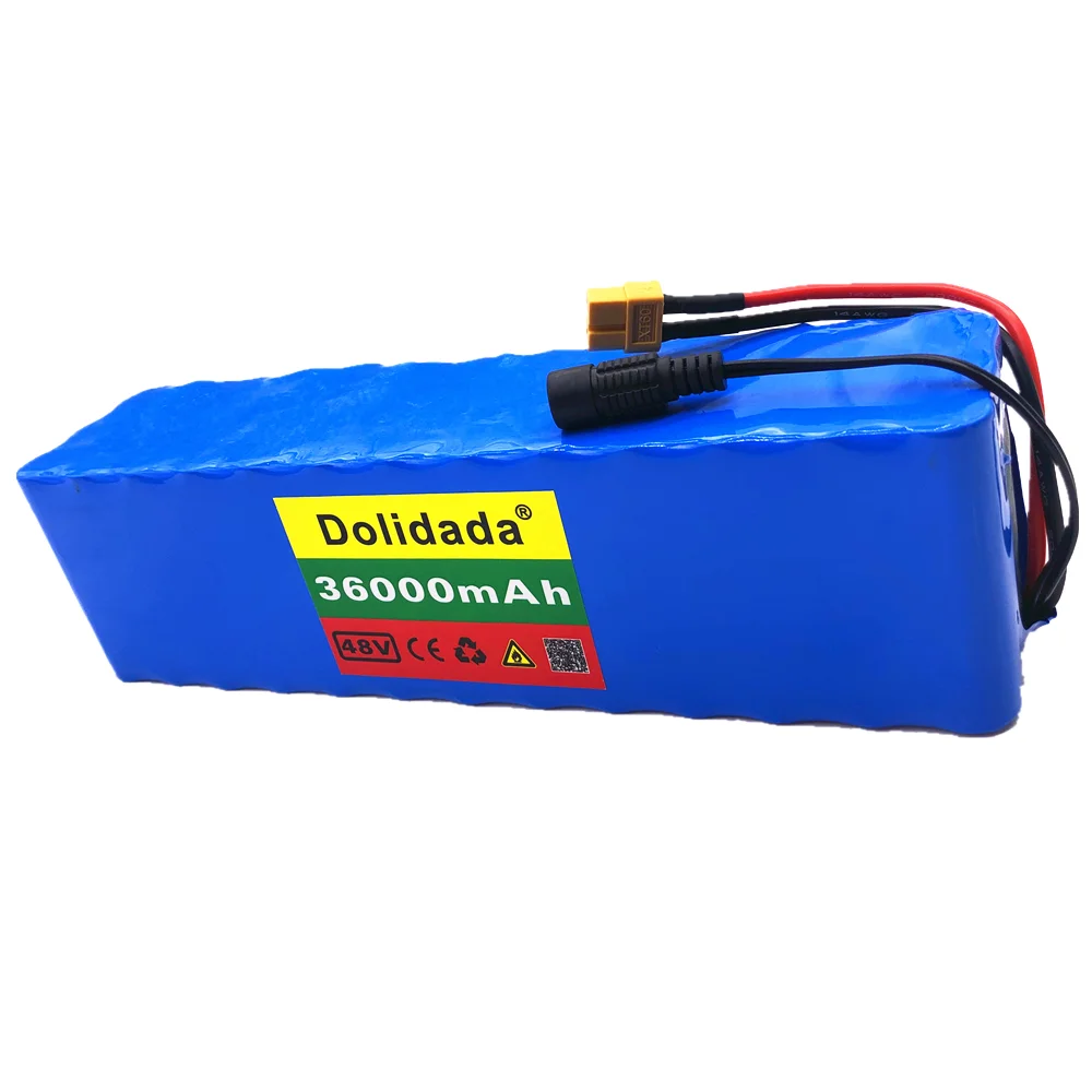 Dolidada XT60 интерфейс 48V батарея 13S3P 36Ah батарейный блок 500W высокая мощность батареи