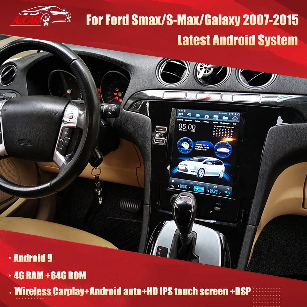 Автомагнитола AuCAR для Ford Smax/S-Max/Galaxy 2007-2015 GPS-навигация | Автомобили и мотоциклы