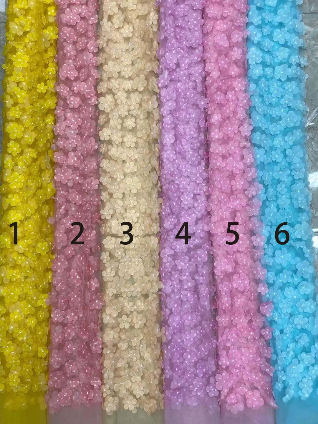 

3D Laser Butterfly Embroidery Lace Fabric Children's Clothing Sewing Accessories DWY24