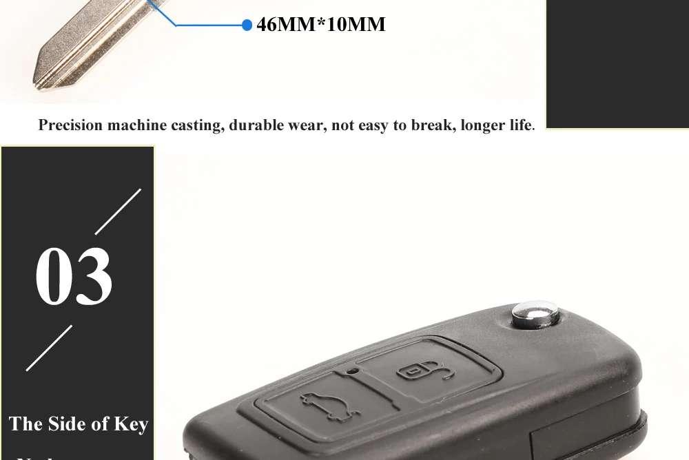 Keyforkess 10 pz/lotto Fob Cassa Chiave Dell'automobile per CHERY A5 FULWIN COWIN TIGGO E5 A1 di PASQUA 2 Bottoni Modificato A Distanza ABS chiave Borsette - H036ee67fb115423fa996f9220871797b8