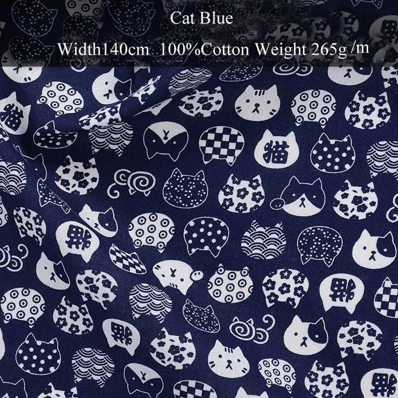 Cotton Printed Japanese Style Quilting Fabric for DIY Doll Clothes Handmade Sewing Accessories