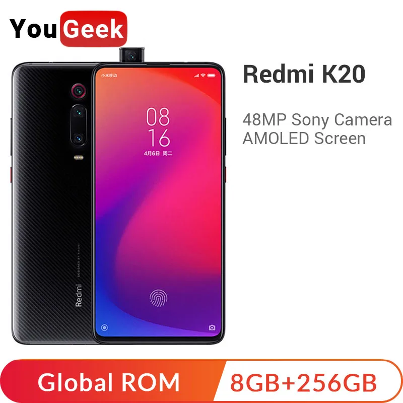 Смартфон Xiaomi Redmi K20 с глобальной прошивкой, 8 ГБ, 256 ГБ, Восьмиядерный процессор Snapdragon 730, 6,39 дюйма, задняя камера 48 МП, 4000 мАч, NFC, мобильный телефон