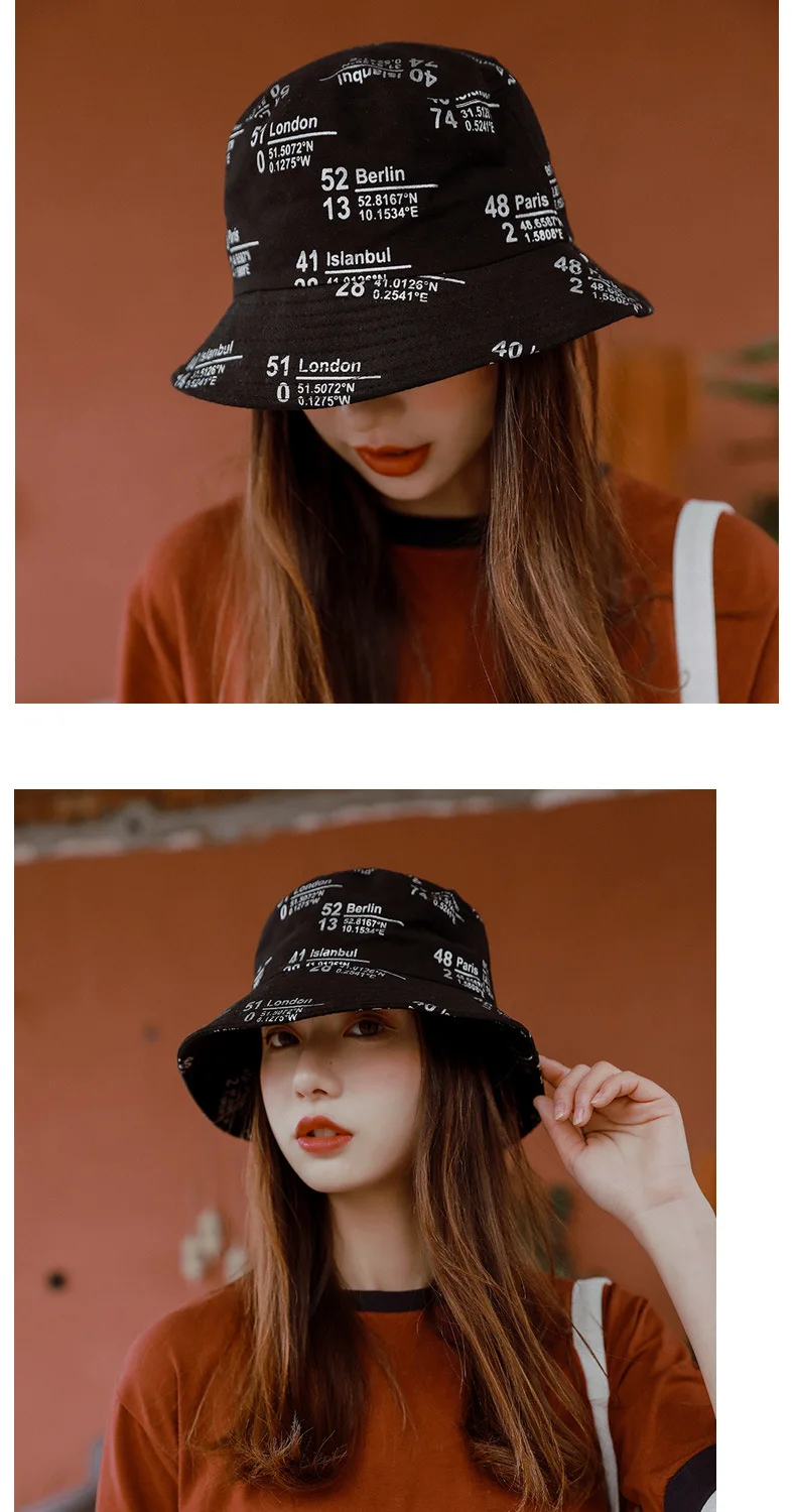 Cool Harajuku Bucket Hat Women Bob Hip Hop Cap Embroidery Letter Gorros Cotton Flat Cap Man Fishing Bucket Flat Hat Spring