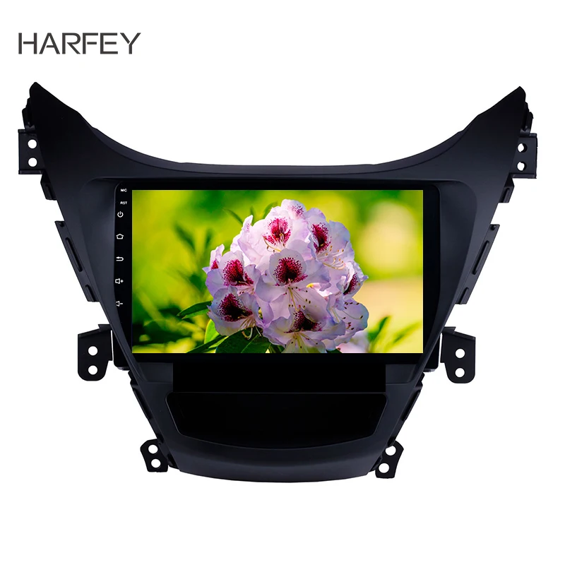GPS навигатор Harfey Android 9 1 дюймов для Hyundai Elantra 2011 2012 2013 автомобильное радио с 1080P DVR