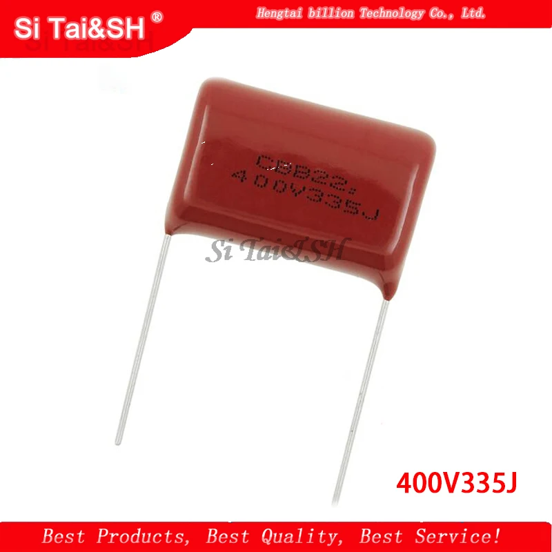 10 шт. 400V335J 3 мкФ Шаг 25 мм 400 В 335 3300nf CBB полипропиленовый пленочный конденсатор |