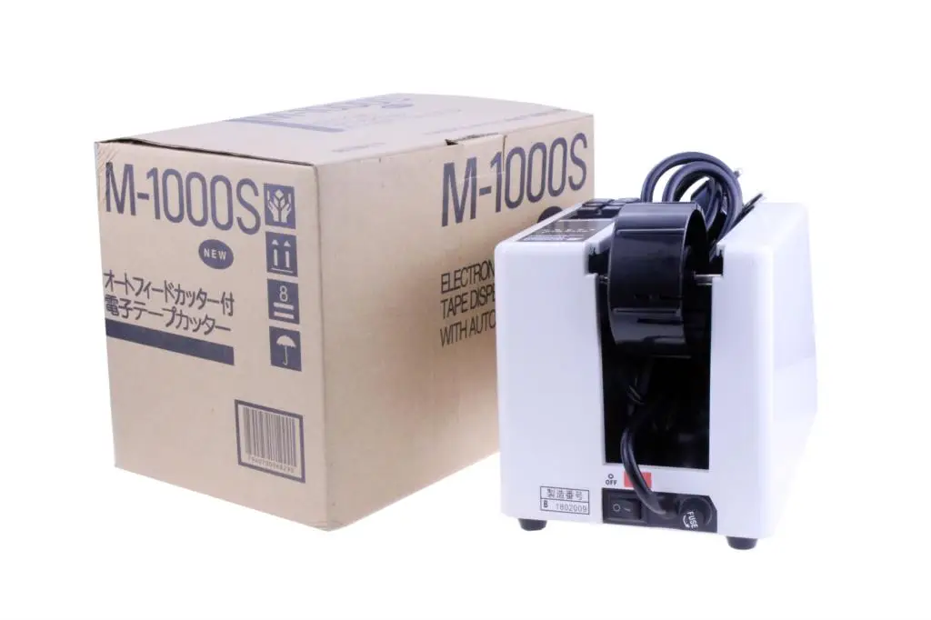

M-1000S 18W Automatic Tape Dispenser Electric Adhesive Tape Cutter Cutting Machine 5-999mm High temperature belt cutter 2 PCS