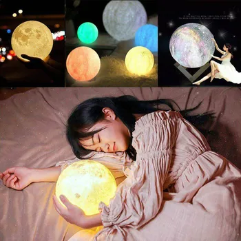 

Moon Night Light USB Charging Touch Induction Small Table Lamp Adjustable LED Bedside Lamp Home Creative Atmosphere Lamp