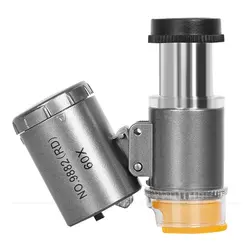 Loupe à Double LED, lumière violette UV, loupe réglable, Microscope Portable, Identification 