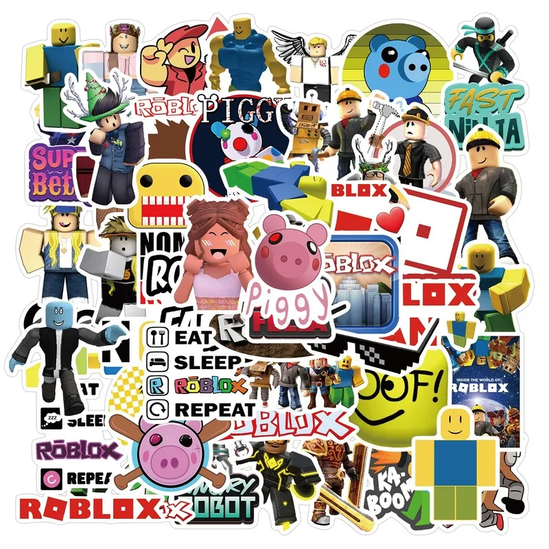 10/50psc Roblox наклейки игра Аниме стикер багаж вода с чашкой для ноутбука