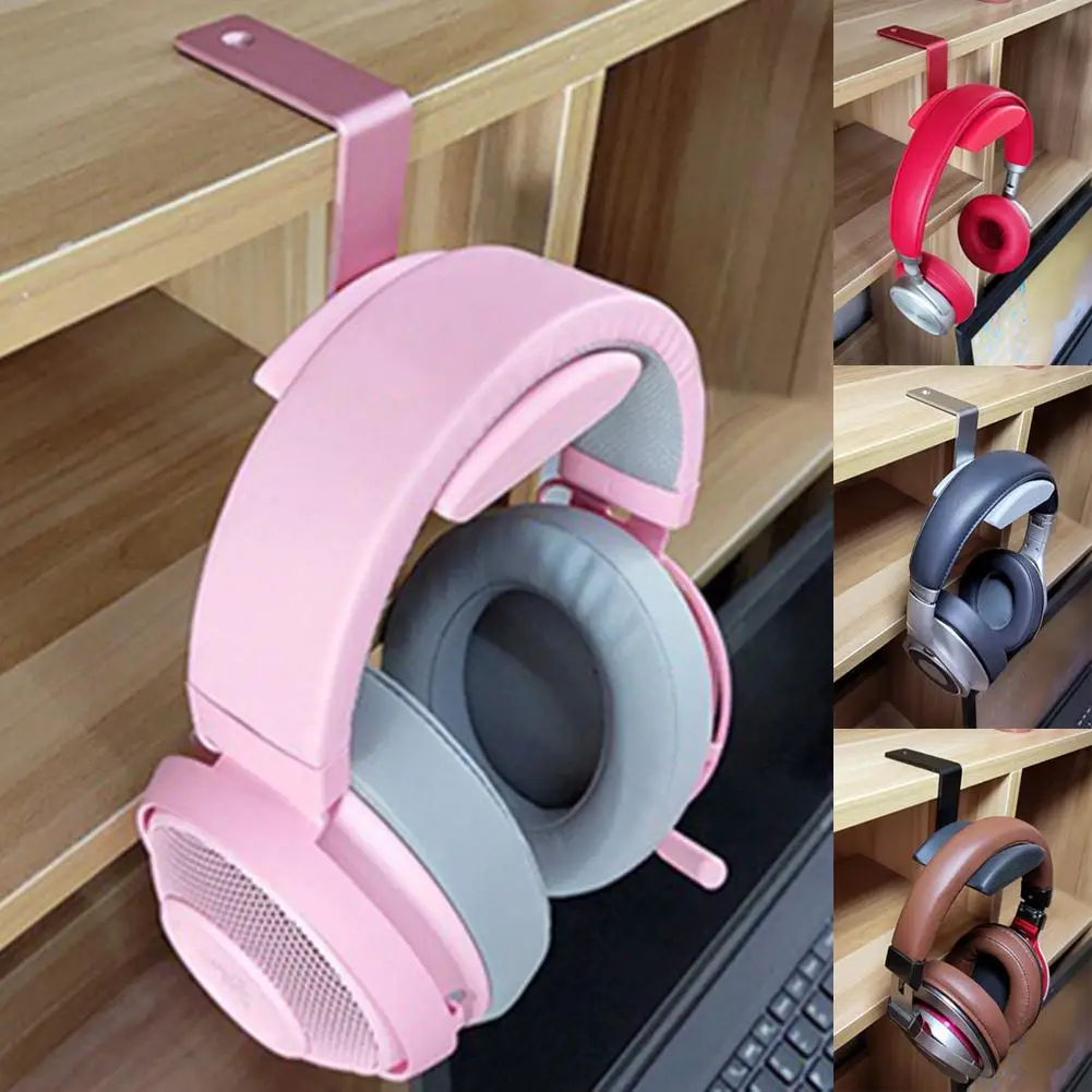 

Aluminum Alloy Solid Color Headphone Hanging Hook Headset Storage Rack Holder