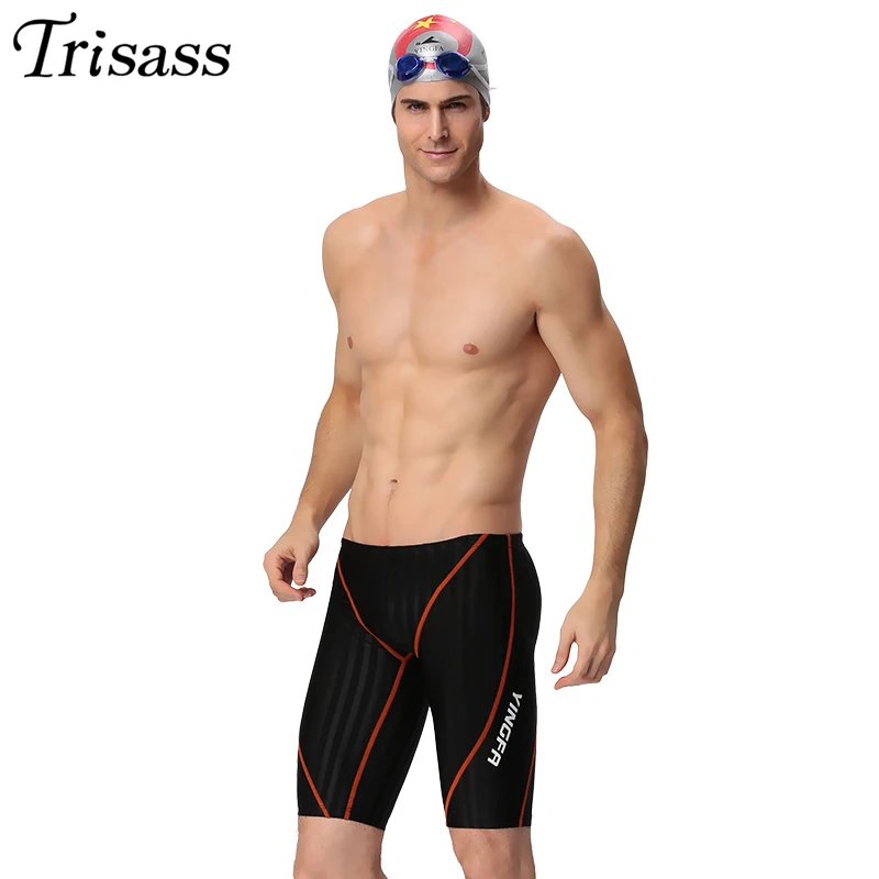 YINGFA Professional Men Swimming Trunks Double Sided Waterproof Fifth