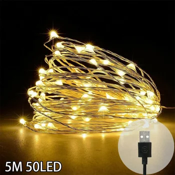 

200 LED Micro Copper Wire String Fairy Lights Xmas Party Light Decor USB Plug Christmas Tree Party Ornaments, Bottle DIY Lights