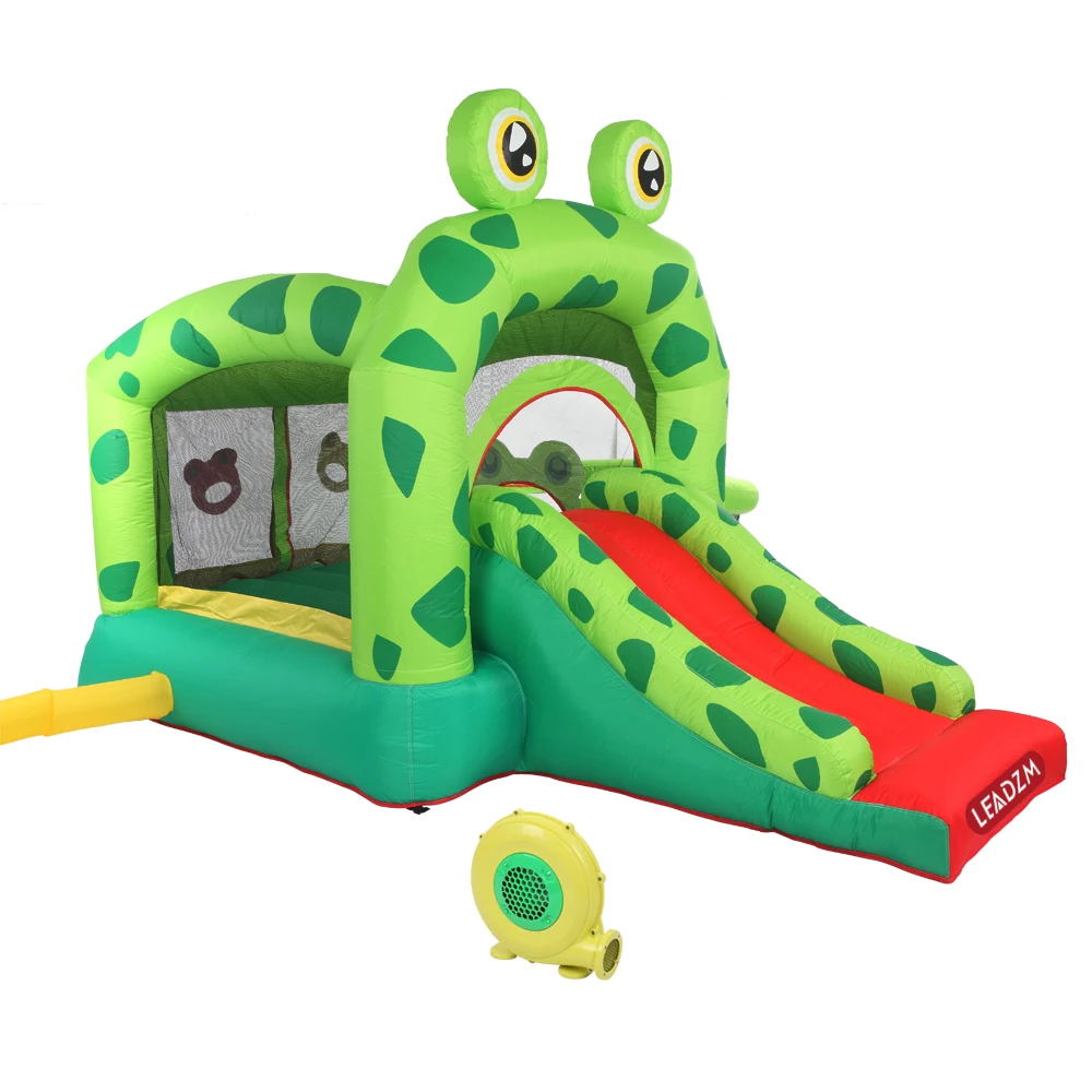 

Inflatable Bounce House Castle Frog Style 420D Oxford Cloth 840D Face with Blower Ideal Kids Jumping Play Place[US-Stock]