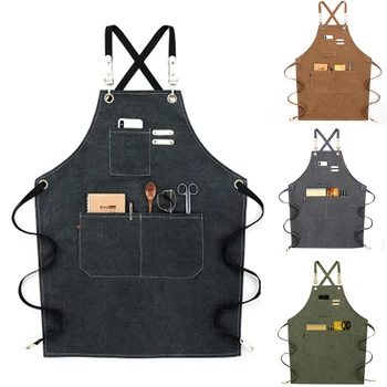 

New Style Canvas Working Apron Collector Multifunctional Tool Storage Apron for Gardening Studio TY53