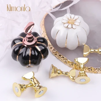 

1Set Practice Base Shooting Props Nail Art Magnetic False Nails Tip Practices Trainning Display Ceramic Pumpkin Stand Shelf Tool