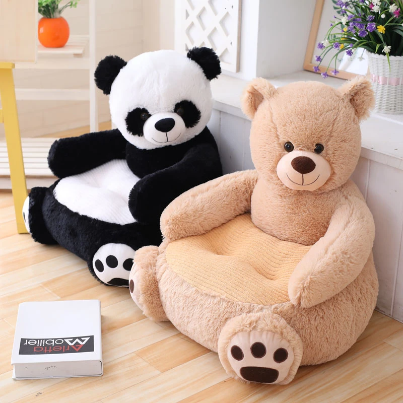 Прекрасный плюшевый панда детское кресло-диван ткань искусство ребенок ленивые люди одно место маленький диван табурет татами фасоли мешок зитзак детская кровать