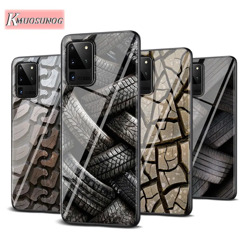 

Tire Tread whee Fashion for Samsung Galaxy Note 10 Lite S20Ultra S20 Plus A01 A21 A51 A71 A81 A91 Super Bright Phone Case