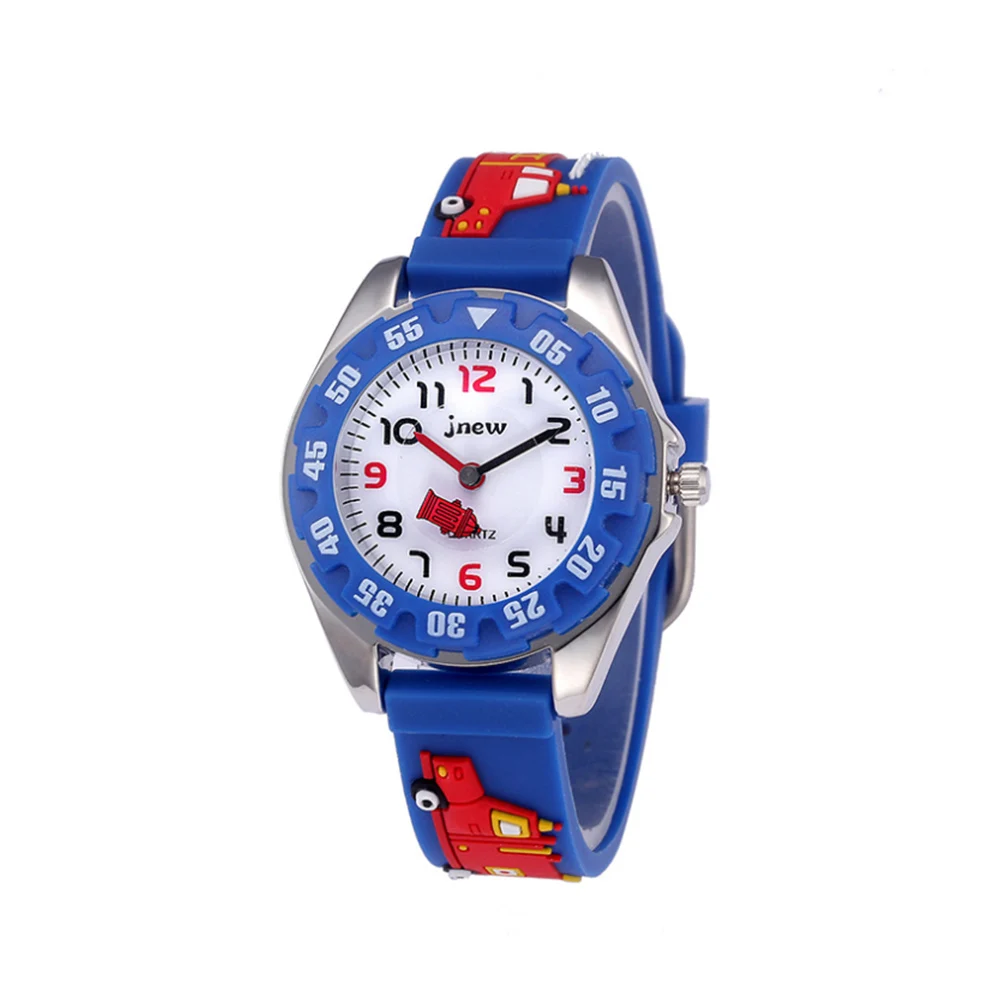 

Kids Watches 3D Cartoon fire truck Waterproof Sport Silicone Children Wrist Watches Gift for Boys Girls Children's jewelery