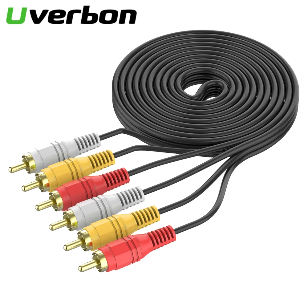 

3RCA to 3RCA Male to Male Audio Cable Gold-Plated RCA Audio Cabo For Home Theater DVD TV Amplifier CD Soundbox RCA Wire Cord